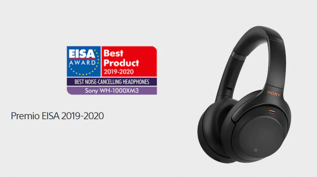 SONY Auriculares inalámbricos con Noise Cancelling WH-1000XM3 Award